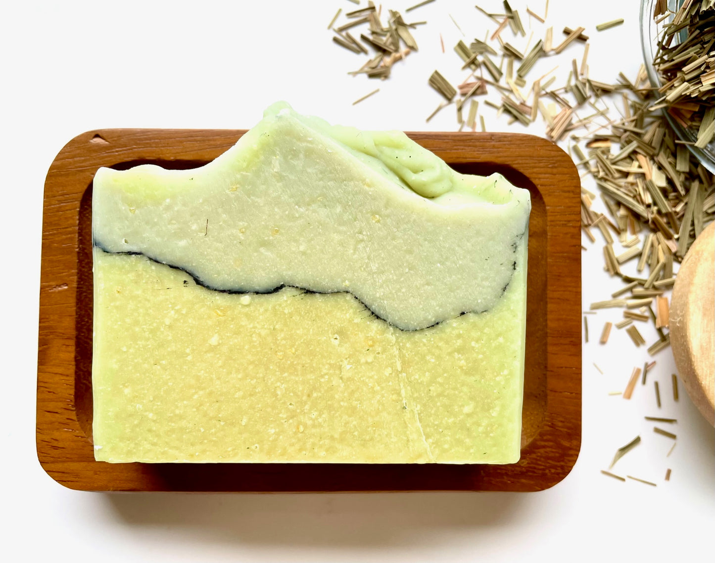 Local organic lemongrass tea tree goats milk soap