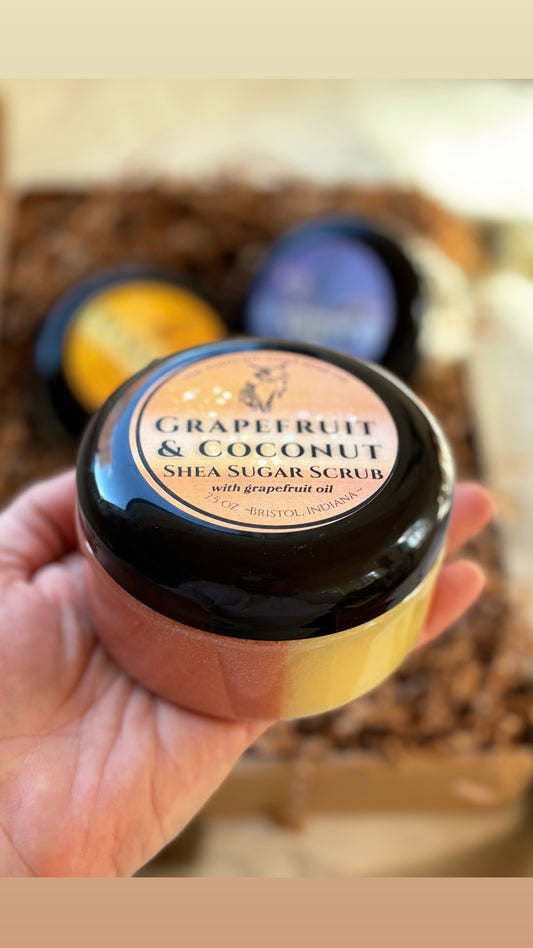 Coconut + Grapefruit Shea Sugar Scrub