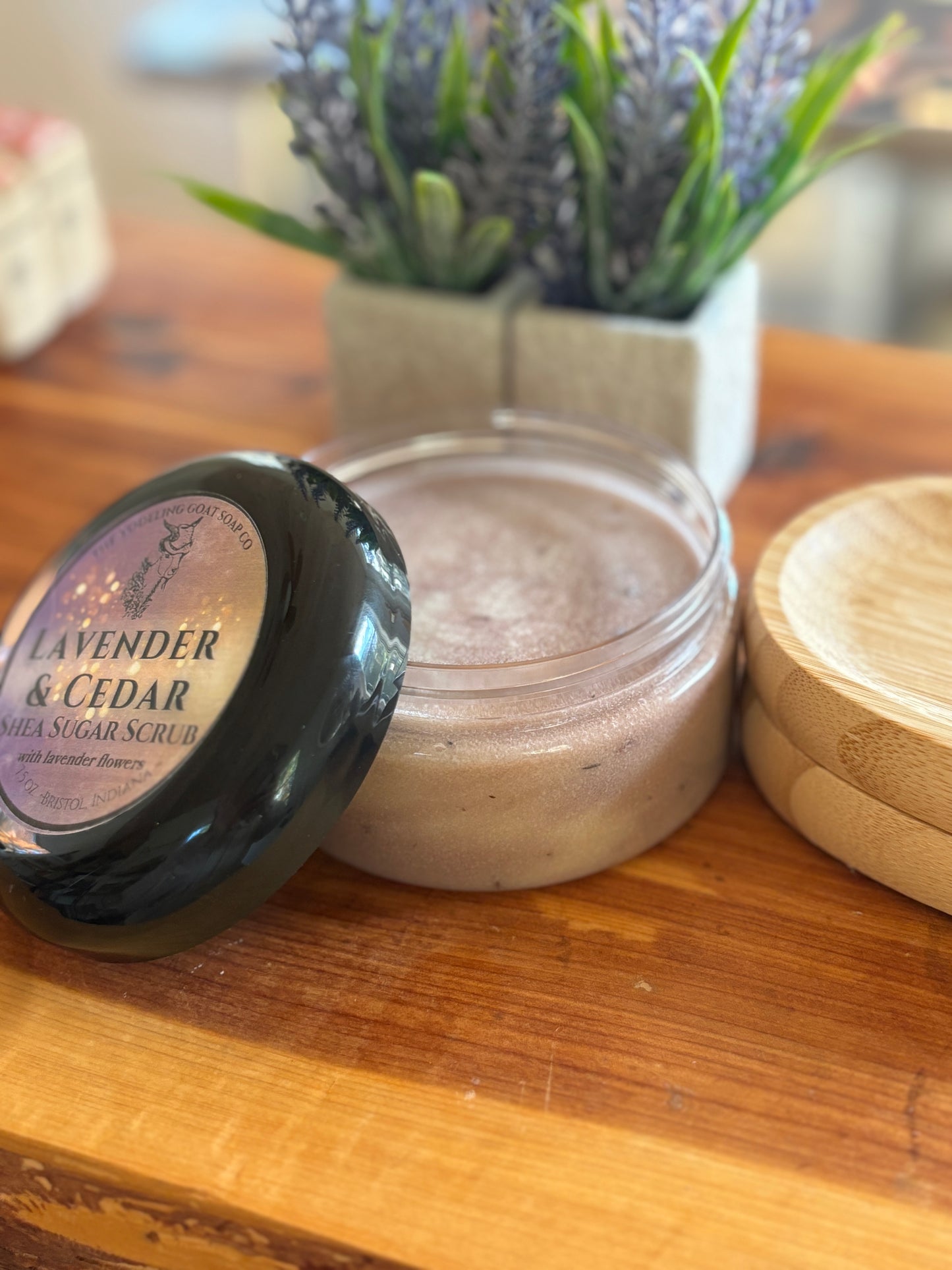 Lavendar and Cedarwood Shea Sugar Scrub