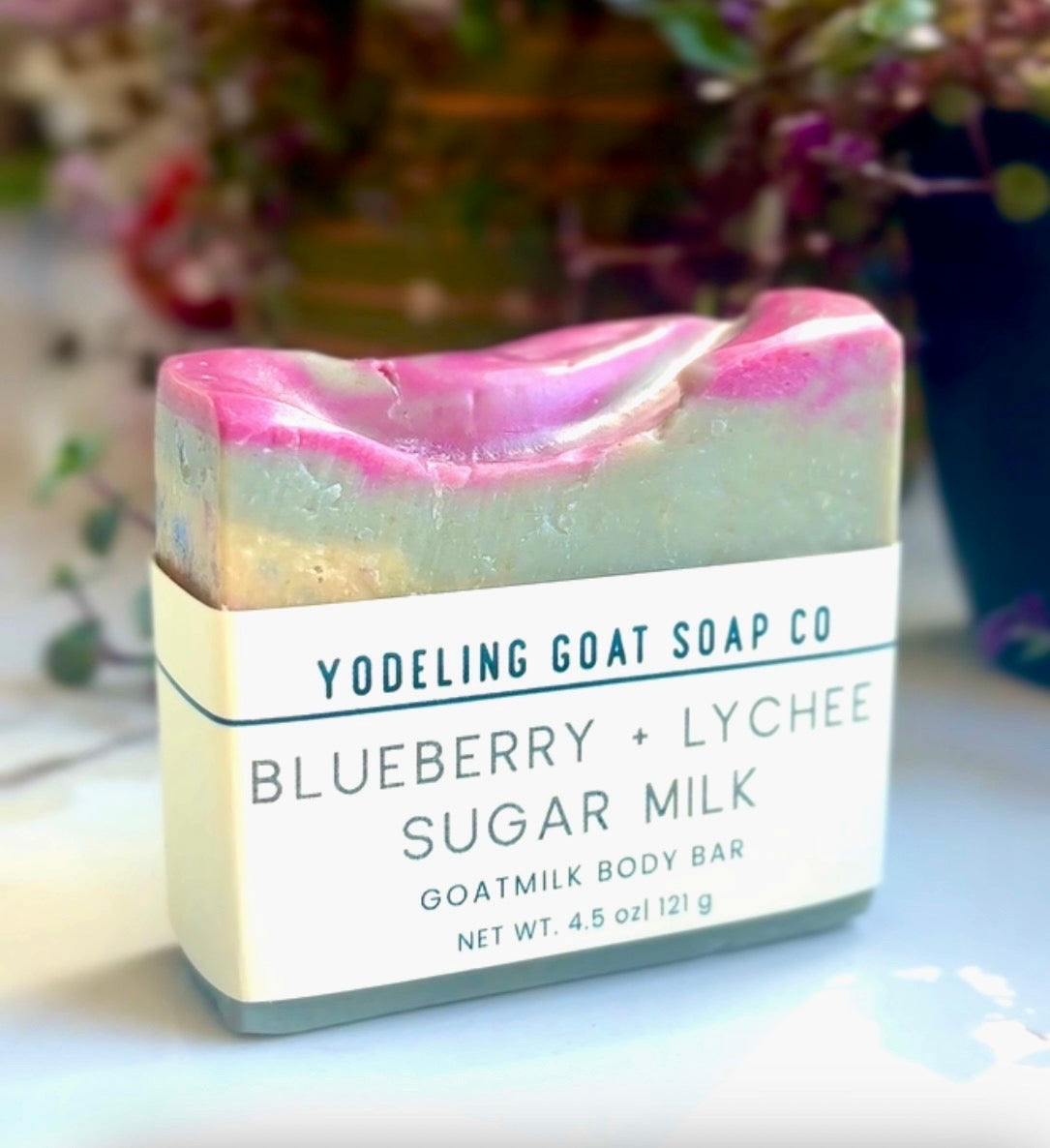 Blueberry and Lychee Sugar Milk